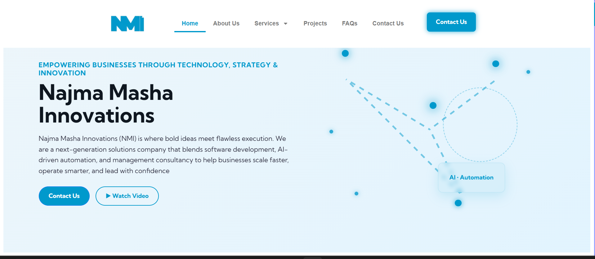 Najma Masha Innovations website preview